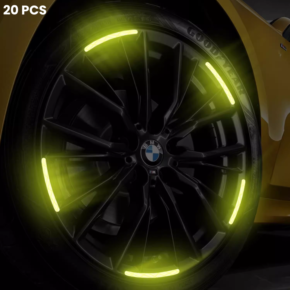 20個のロゴ入りイルミネーションホイールプロテクター